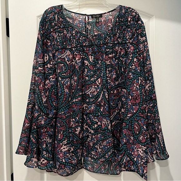 Jessica Simpson Flowy Patterned Top - Picture 6 of 6